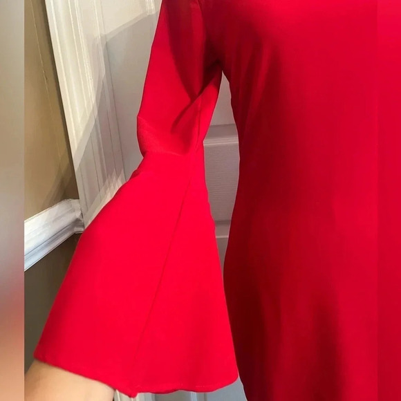Hutch Milla Anthropologie Red Bell Sleeve Mini Dress Sz Small.‎ NWT - Picture 5 of 11